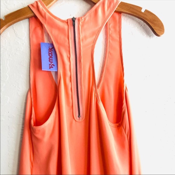 NEW Parker orange flowy racerback tank top size XS - Picture 5 of 8